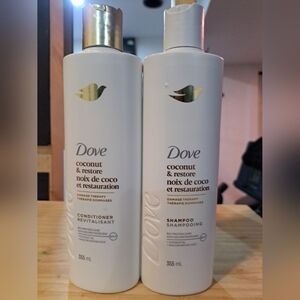 New Dove Damage Therapy Coconut & Restore Shampoo and Conditioner Set
